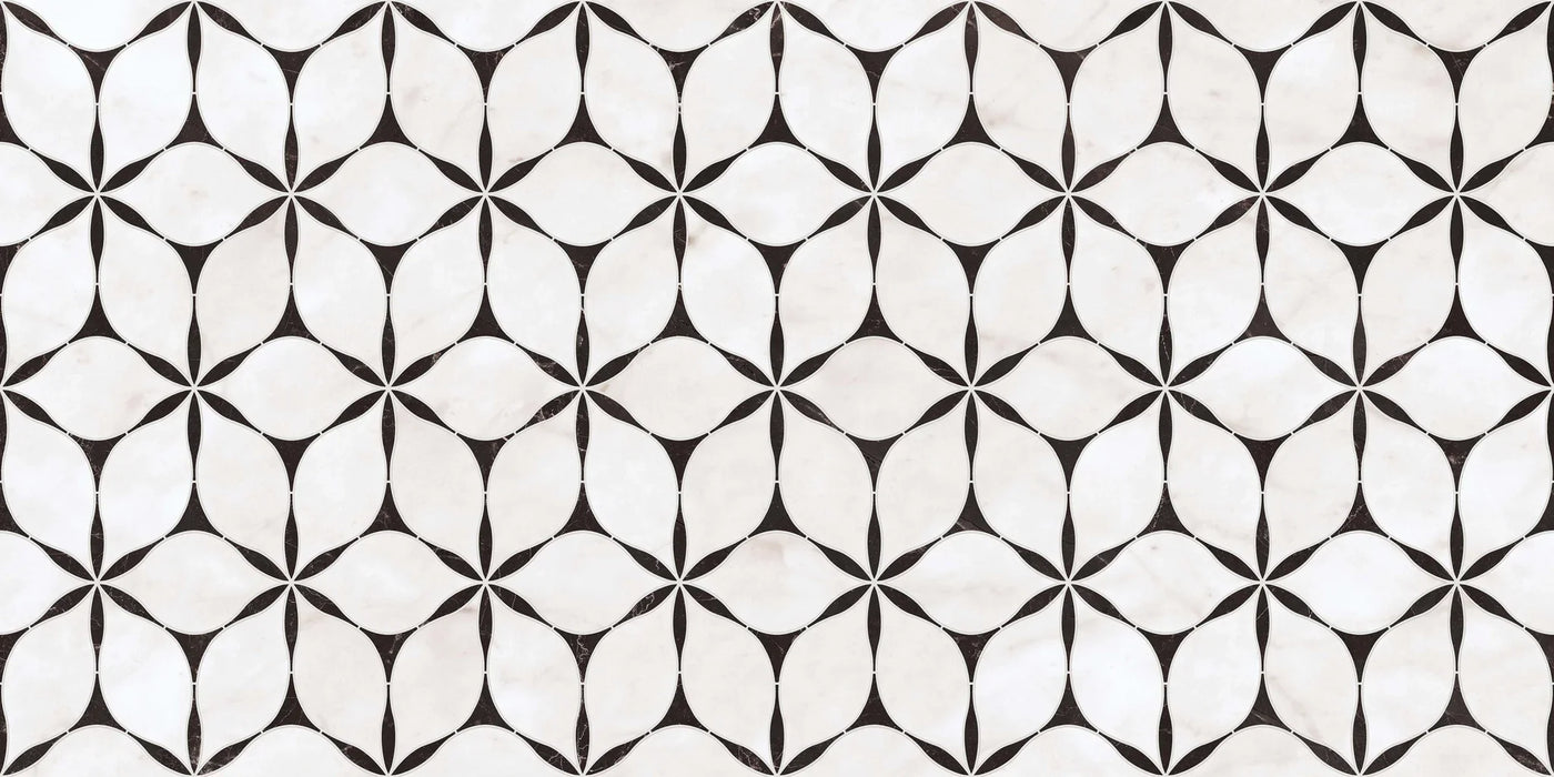 Lucca Flowers 3D Décor | Porcelain Wall & Floor Tiles | 60cm x 120cm