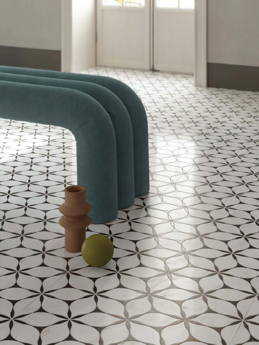 Lucca Flowers 3D Décor | Porcelain Wall & Floor Tiles | 60cm x 120cm