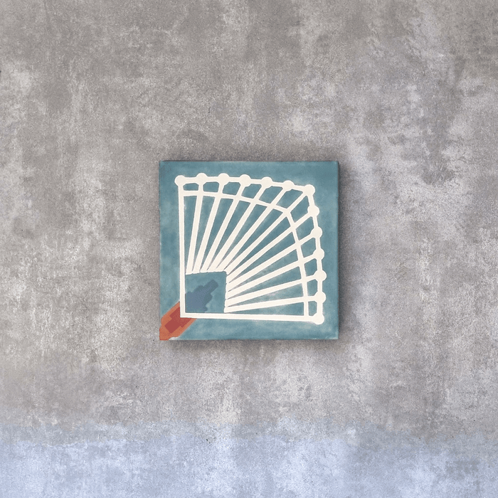 FULL TILE SAMPLE Marseilles Marine Green 20cm x 20cm