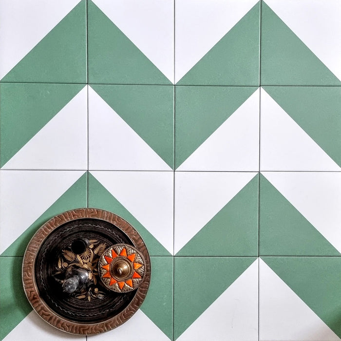 Infinity Green Tile Wall & Floor Tiles Porcelain Tile 20cm x 20cm