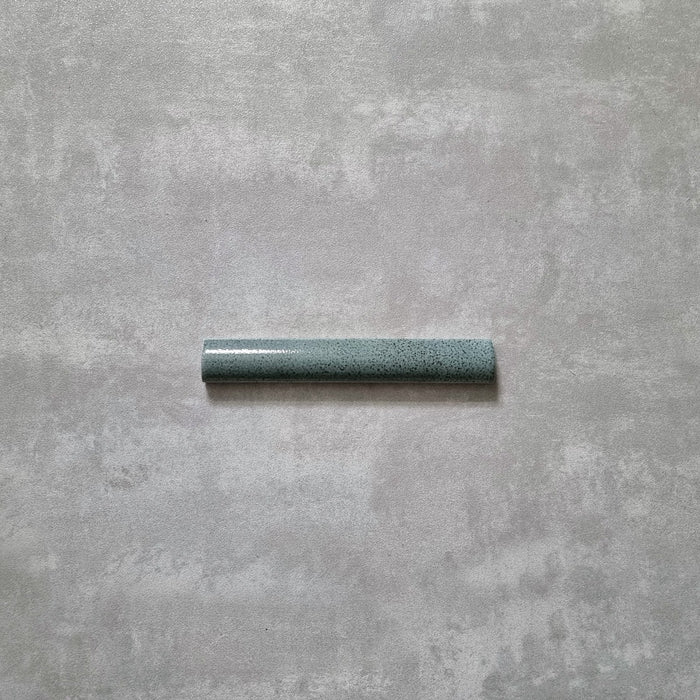 FULL BULLNOSE SAMPLE Dordogne Green Pines Pencil Bullnose Border Tile 3cm x 20cm