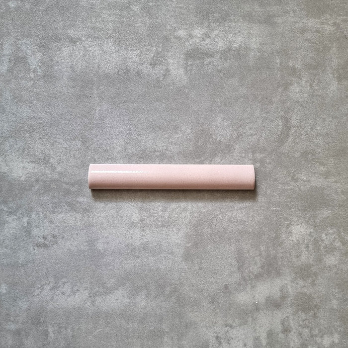 FULL BULLNOSE SAMPLE Dordogne Pink Dust Pencil Bullnose Border Tile 3cm x 20cm