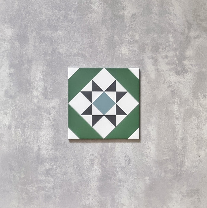 Cambridge Green Victorian Anti Slip Porcelain Wall Floor Tiles