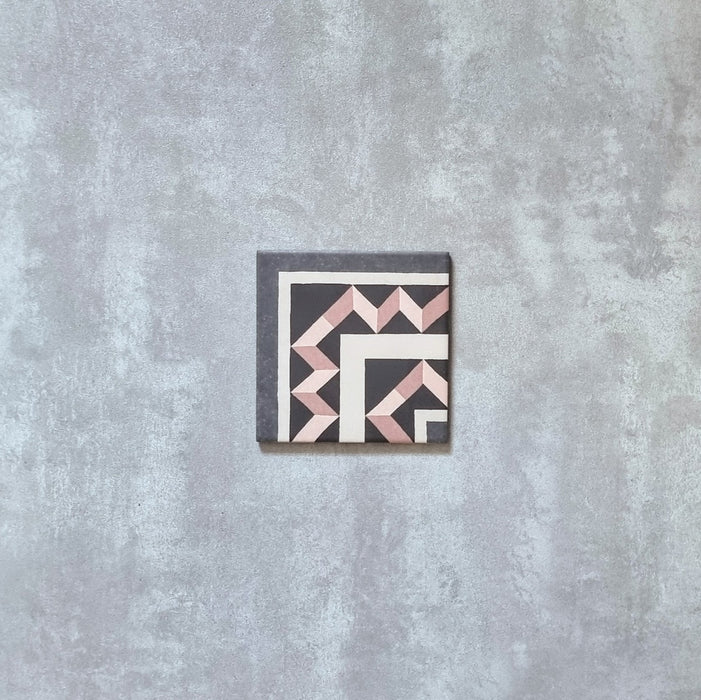 FULL TILE SAMPLE Richmond Manor MINI CORNER Rose Pink 15cm x 15cm