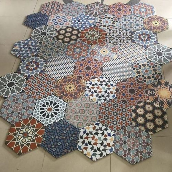 CUT TILE SAMPLE Istanbul Hexagon