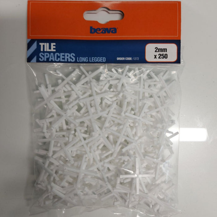 2mm Tile Spacers, Long Legged, Bag 250 pcs