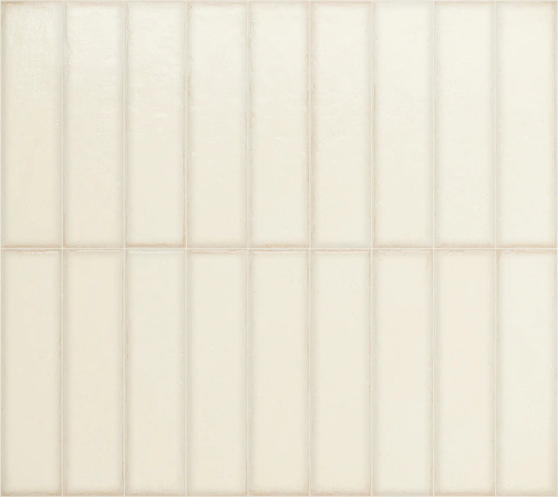 FULL TILE SAMPLE Puzzle White Brick Rectified | Wall & Floor Tiles | 5cm x 20cm