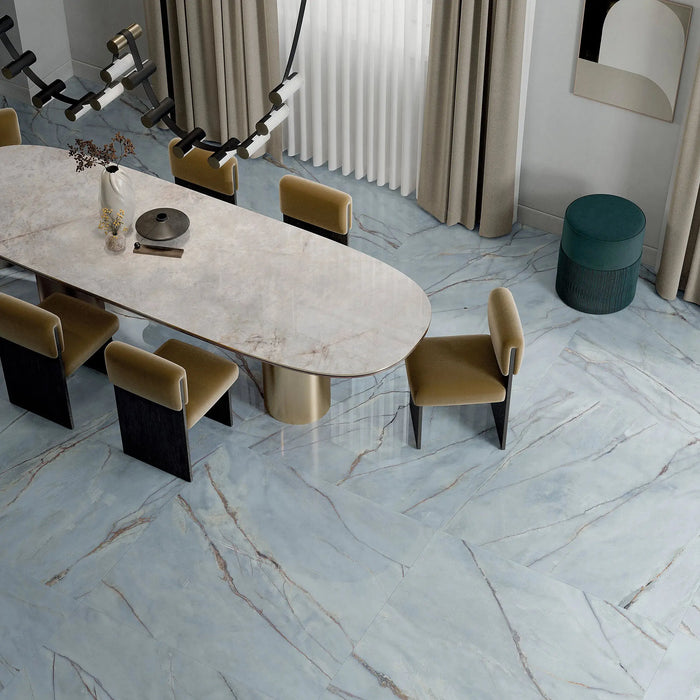 Lucca River Blue Lux 3D | Porcelain Wall & Floor Tiles | 60cm x 120cm