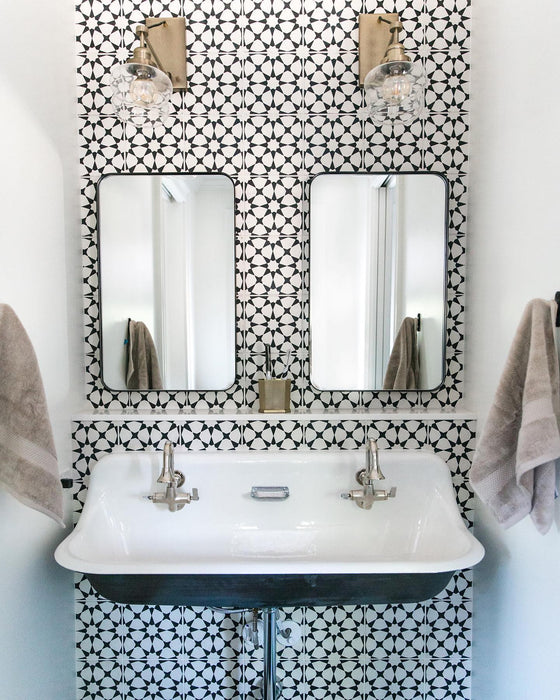 Agadir Black & White Mini | Moroccan Style | 15cm x 15cm