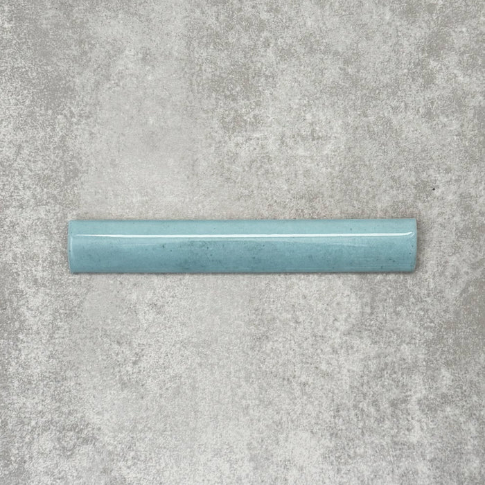 FULL BULLNOSE SAMPLE Nomad Aquamarine Pencil Bullnose Border Tile 3cm x 20cm