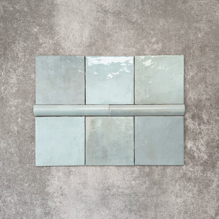 Zellige Aqua Bullnose | Moroccan Style | 3cm x 20cm