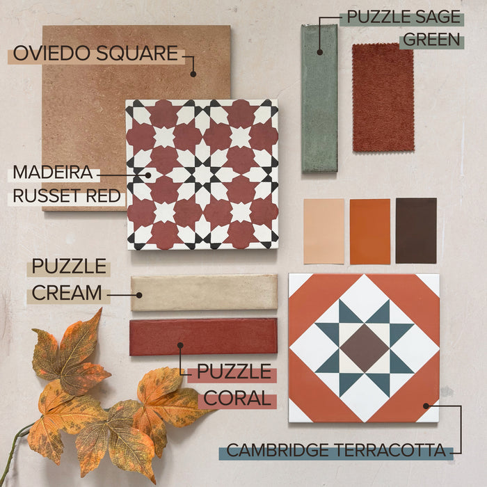 Puzzle Coral Brick Rectified | Wall & Floor Tiles | 5cm x 20cm
