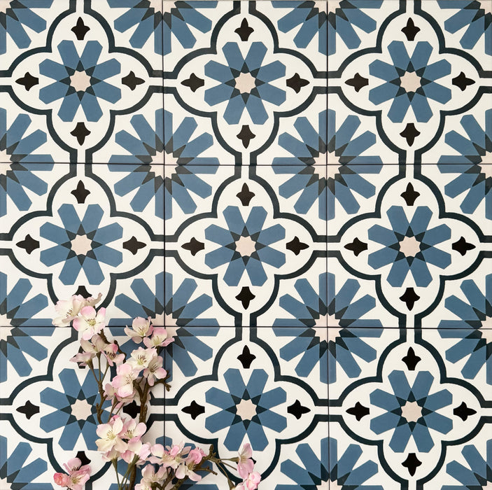 Clara Azul | Victorian Moroccan Style | 20cm x 20cm