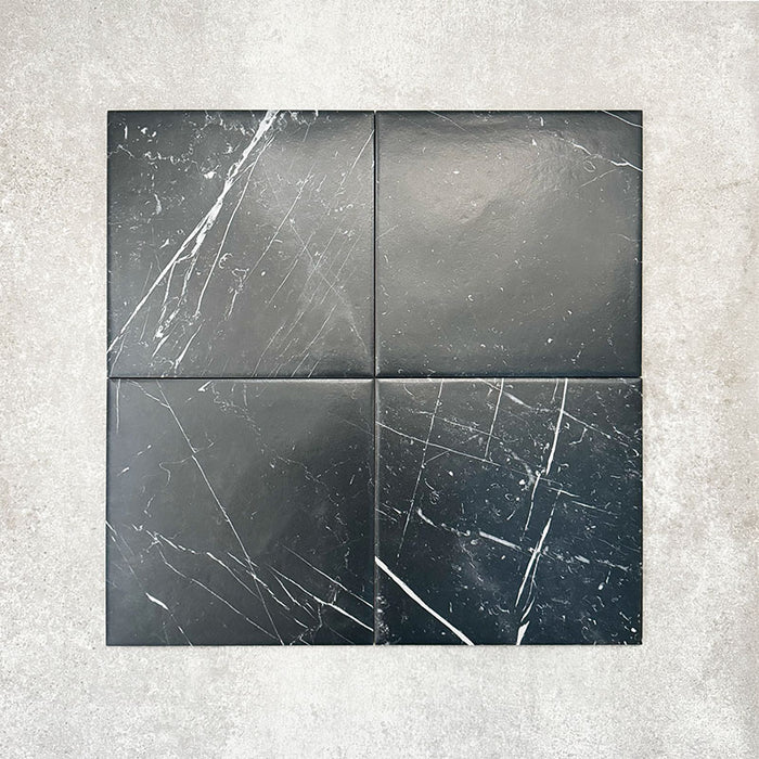 Florence Marquina Black | Marble Effect | 25cm x 25cm