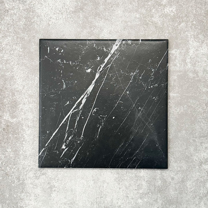 Florence Marquina Black | Marble Effect | 25cm x 25cm