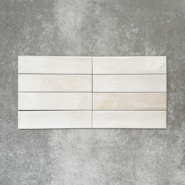 Allegra Blanca | Gloss Brick Tile | 6cm x 25cm