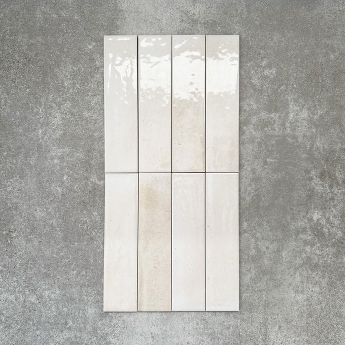 Allegra Blanca | Gloss Brick Tile | 6cm x 25cm