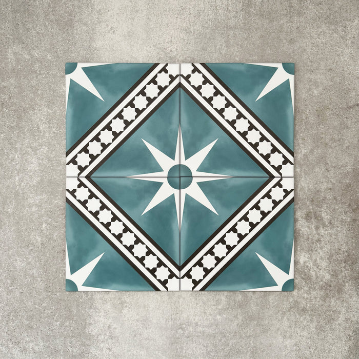 Gilgamesh Blue | Moroccan Style | 20cm x 20cm