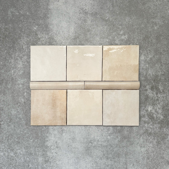 Zellige Bone Bullnose | Moroccan Style | 3cm x 20cm