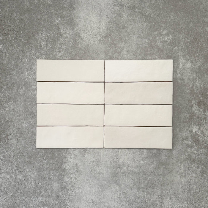 Zellige Chalk White Brick | Moroccan Style | 6.5cm x 20cm