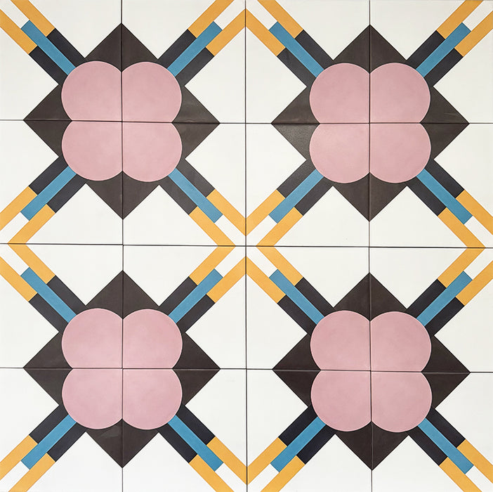 Abstract Contori | Patterned Tile | 20cm x 20cm