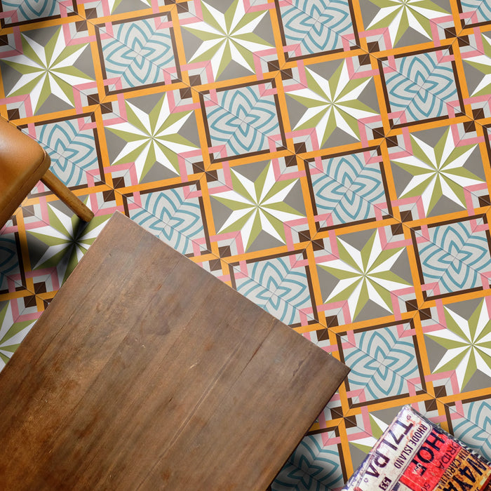 Cuba Star Moroccan Pattern Tile 20cm x 20cm