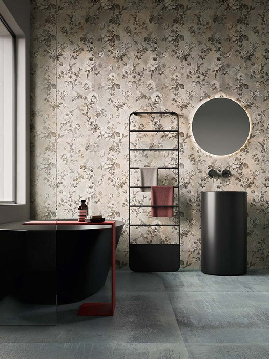 Kiln Light Roses Decor Metallic Wall and floor Tiles 60cm x 120cm