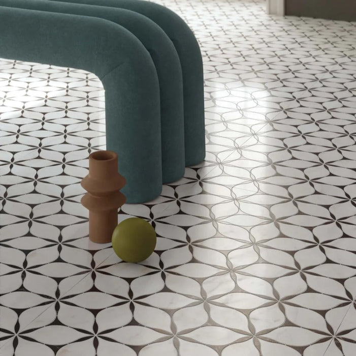 Lucca Flowers 3D Décor | Porcelain Wall & Floor Tiles | 60cm x 120cm