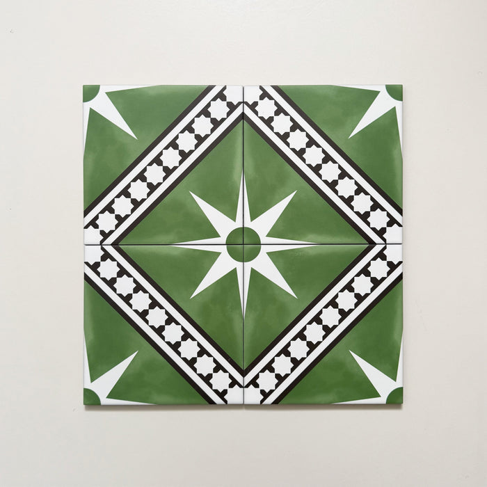 Gilgamesh Green | Moroccan Style | 20cm x 20cm