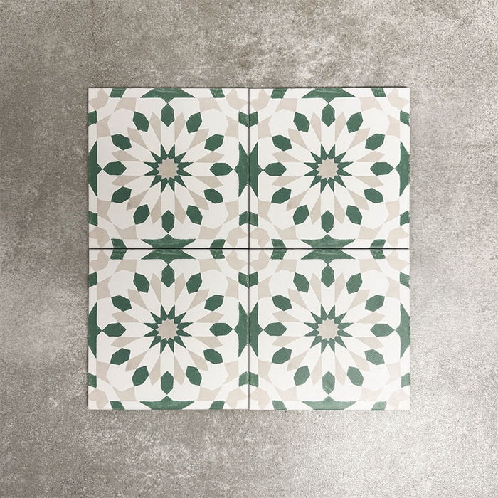 Souk Green A | Moroccan Style | 20cm x 20cm