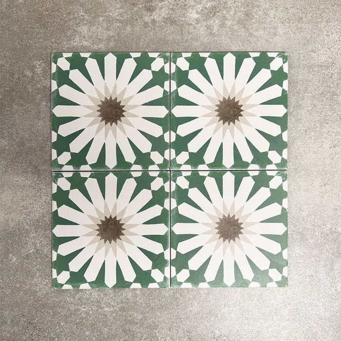 Souk Green B | Moroccan Style | 20cm x 20cm