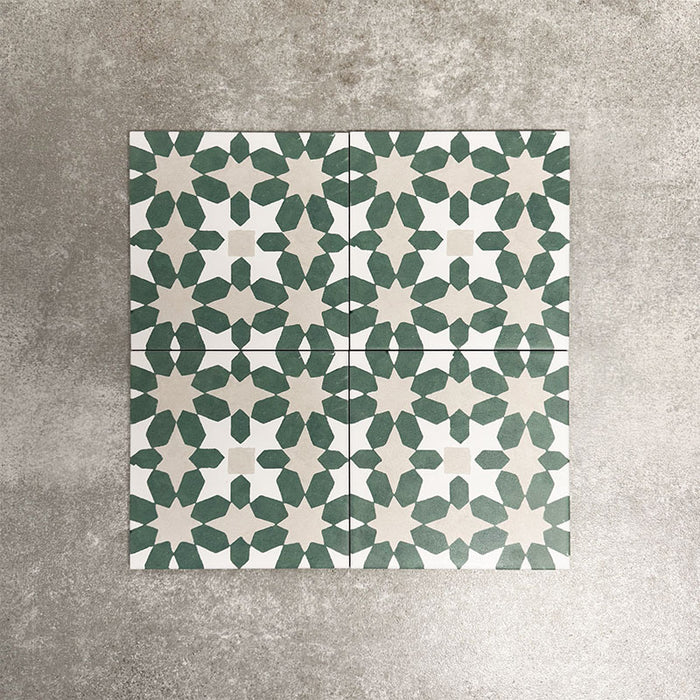 Souk Green C | Moroccan Style | 20cm x 20cm