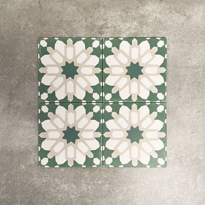 Souk Green D | Moroccan Style | 20cm x 20cm
