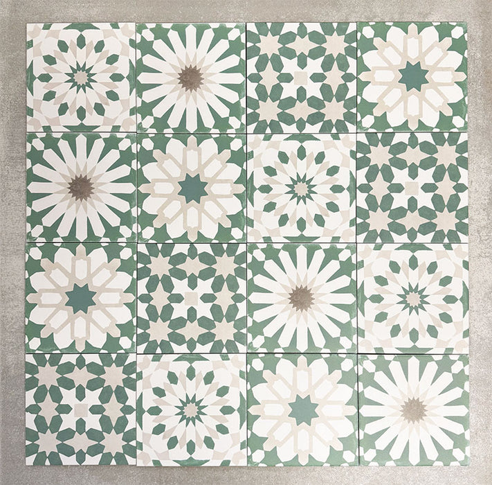 Souk Green B | Moroccan Style | 20cm x 20cm