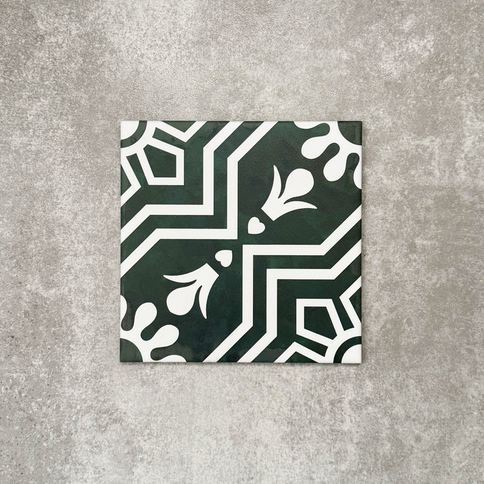 Balthazar Green | Moroccan Style | 20cm x 20cm