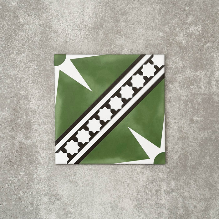 Gilgamesh Green | Moroccan Style | 20cm x 20cm