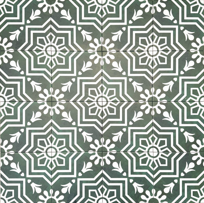 Balthazar Green | Moroccan Style | 20cm x 20cm