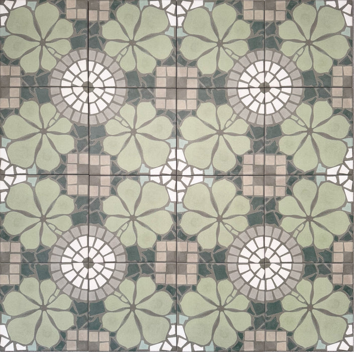 Nantes Green | Moroccan Style | 20cm x 20cm