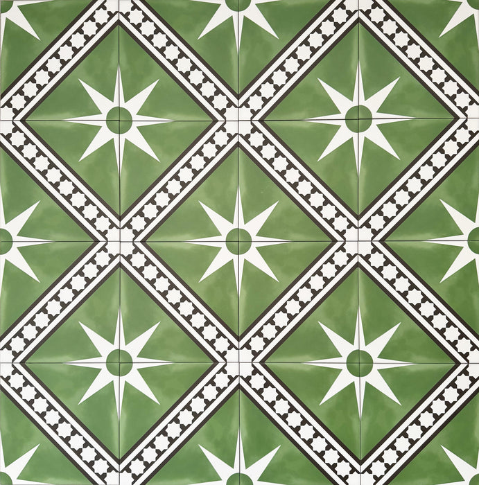 Gilgamesh Green | Moroccan Style | 20cm x 20cm
