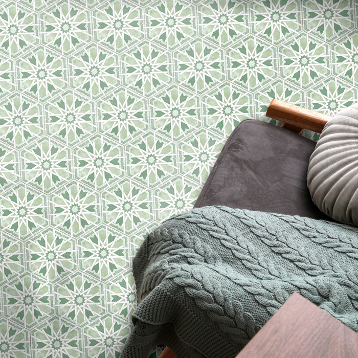 Hormuz Moroccan Verde Green Pattern Hexagon