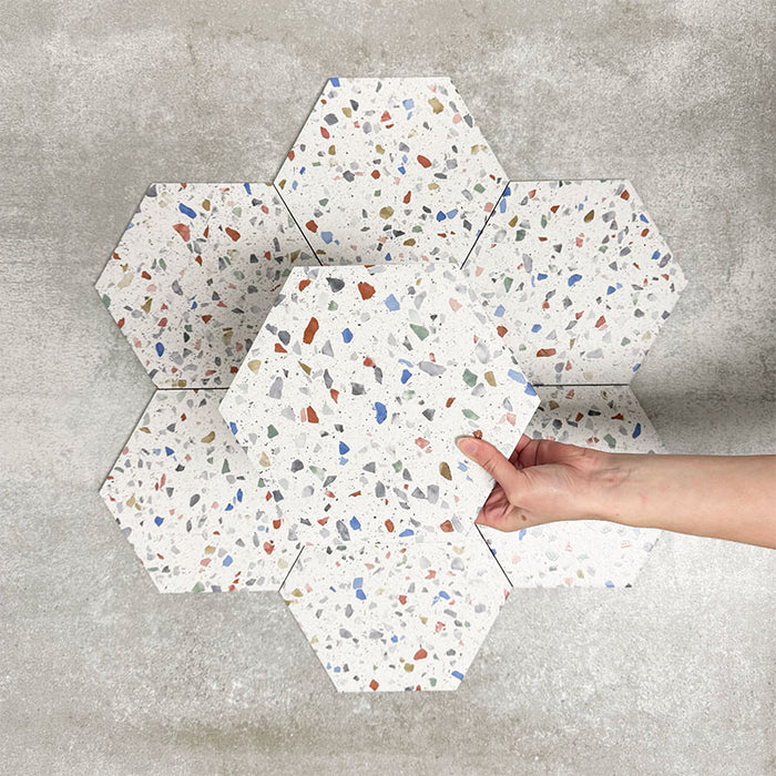 Gelato Tutti Frutti Hexagon | Terrazzo Style | 22cm x 25cm