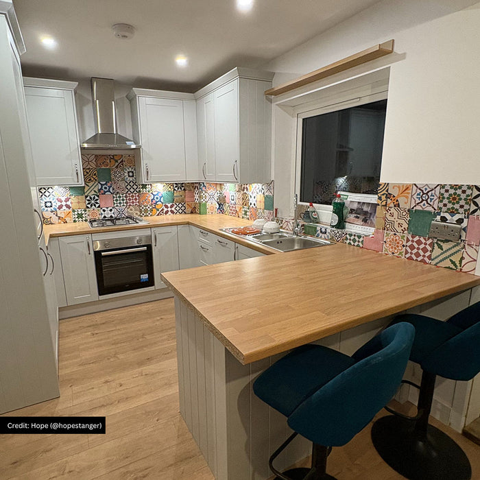 Fayrouz MINI Patchwork & Moroccan Tiles 15cm x 15cm Wall & Floor Tiles