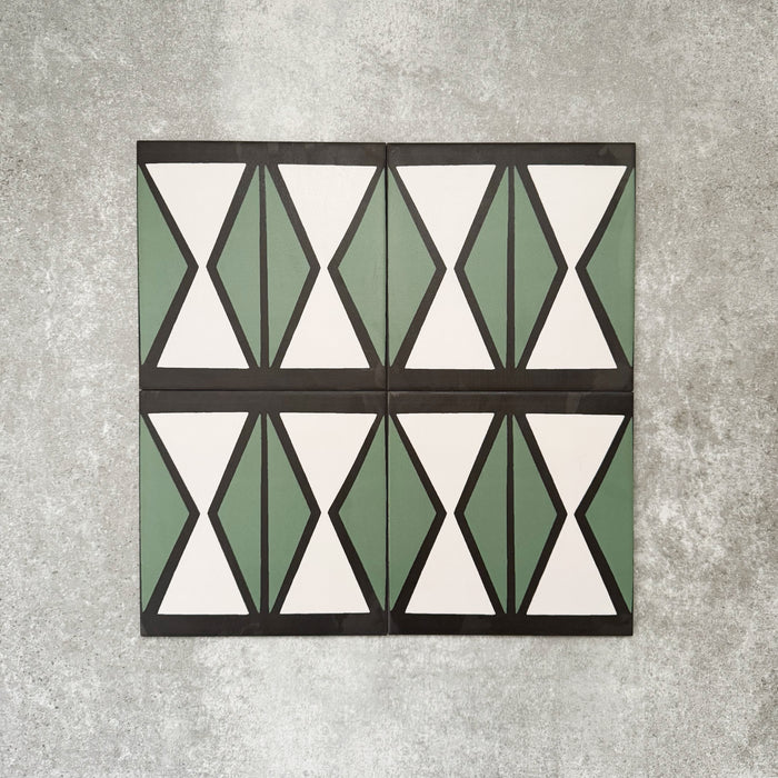 Abstract Hourglass | Patterned Tile | 20cm x 20cm