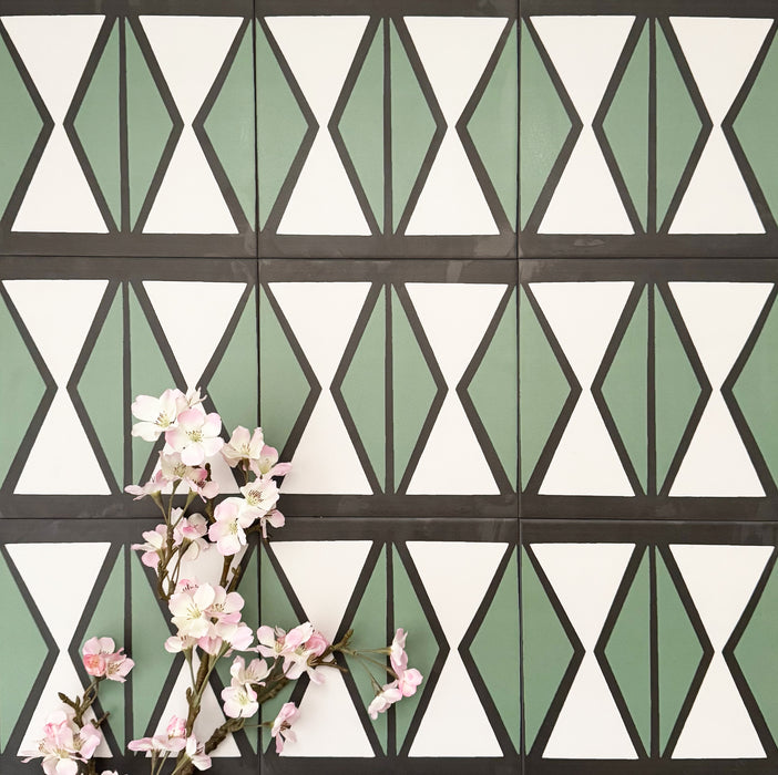 Abstract Hourglass | Patterned Tile | 20cm x 20cm