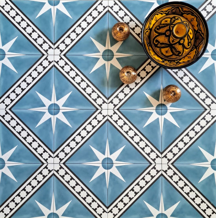 Gilgamesh Blue | Moroccan Style | 20cm x 20cm