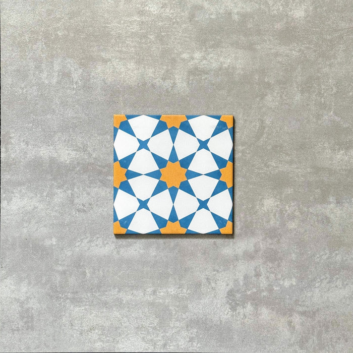 Agadir Sun and Sky Moroccan 20cm x 20cm Wall & Floor Tile