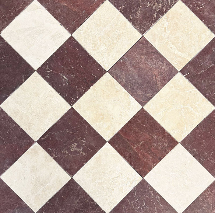 Fayrouz Tumbled Latte Foam Marble Tile | 15cm x 15cm