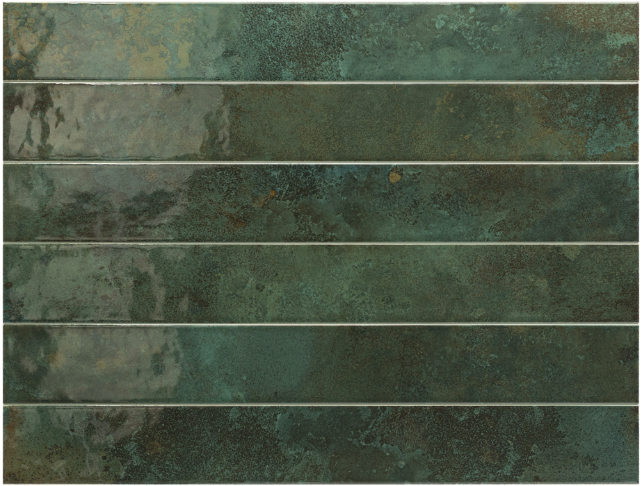 FULL TILE SAMPLE Jumairah Pine Forest Green Wall Tiles | 5cm x 40cm