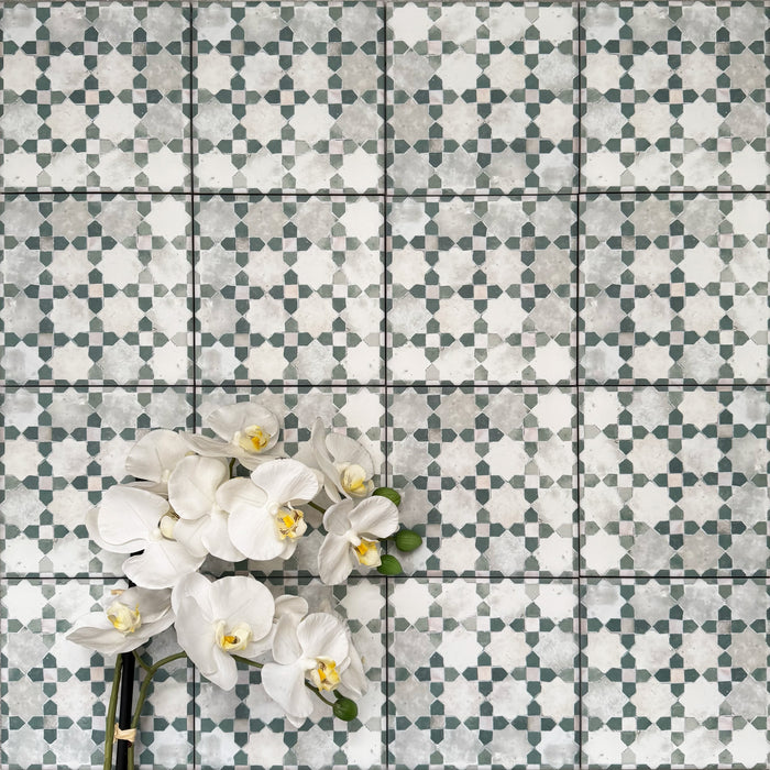 Berber Mequinez Green | Moroccan Style | 15cm x 15cm