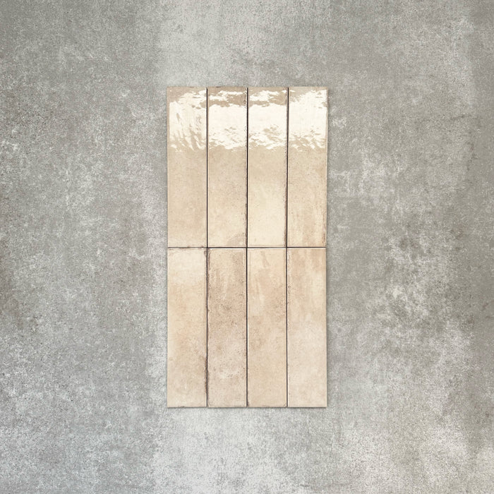 Nomad Oatmeal Brick | Industrial Style Wall Tiles | 6cm x 24.6cm